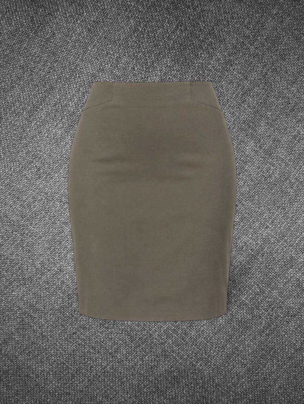 Van Heusen Studio Olive Green Stretch Pencil Skirt Size 16